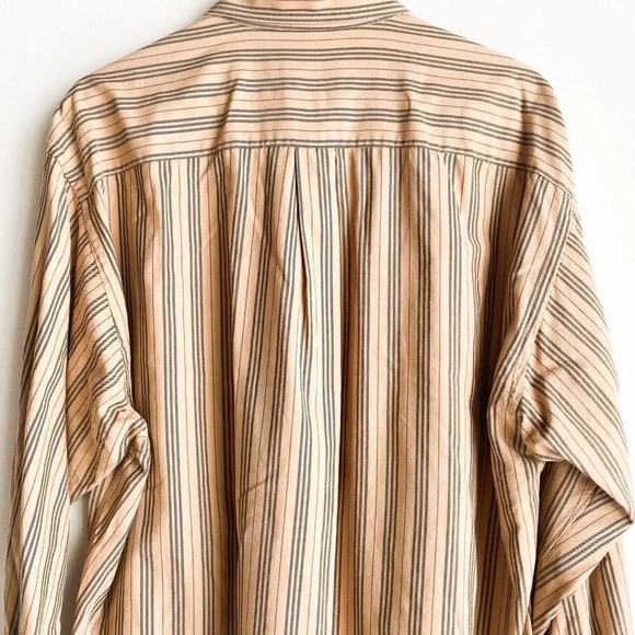 Vintage Burberry London Classic Stripe Print Made in USA Long Sleeve Shirt XXL - Picture 8 of 8